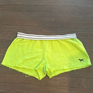 Victoria's Secret PINK Neon Green Shorts